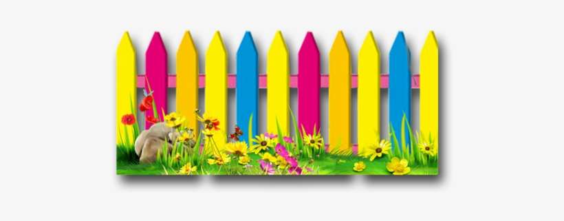 Fence Cliparts - Colorful Fence Clipart, transparent png download