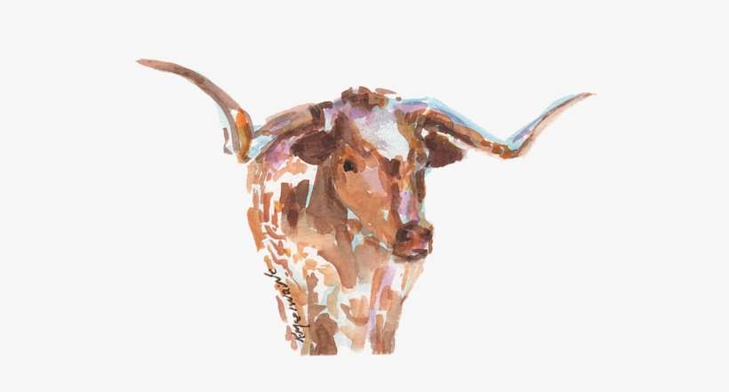 Bleed Area May Not Be Visible - Longhorn Print, transparent png download