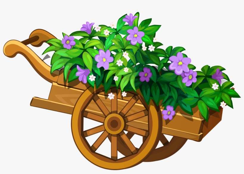 Wooden Wheelbarrow With Png Best Web, transparent png download