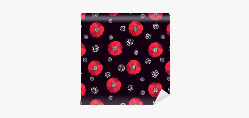 Seamless Abstract Watercolor Poppies Pattern - Watercolor Painting, transparent png download