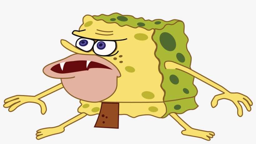 222kib, 2075x1064, 604 - Caveman Spongebob, transparent png download