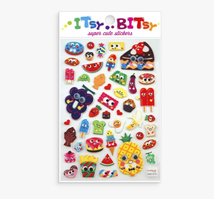 Itsy Bitsy Stickers - Itsy Bitsy Stickers - Googly Eyed Food, transparent png download