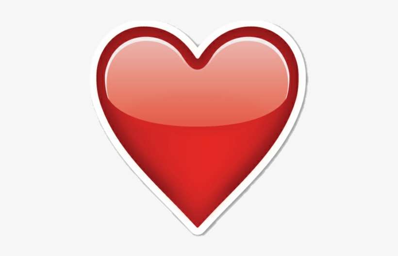 9 - Red Heart Emoji Png, transparent png download