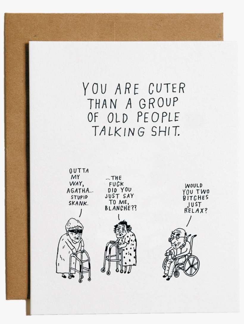 Mountain Vs Plains - Mountain Vs. Plains - Old People Talking Sh*t Card, transparent png download