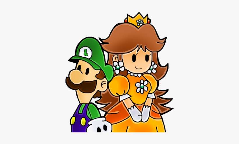 Daysi Y Luigi Predisenado Xd By Goombarina On Deviantart - Paper Mario, transparent png download