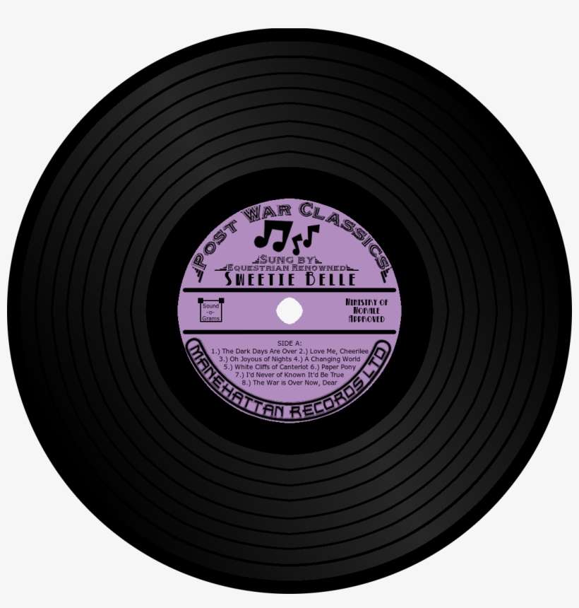 Sweetie Belle Record - Label, transparent png download