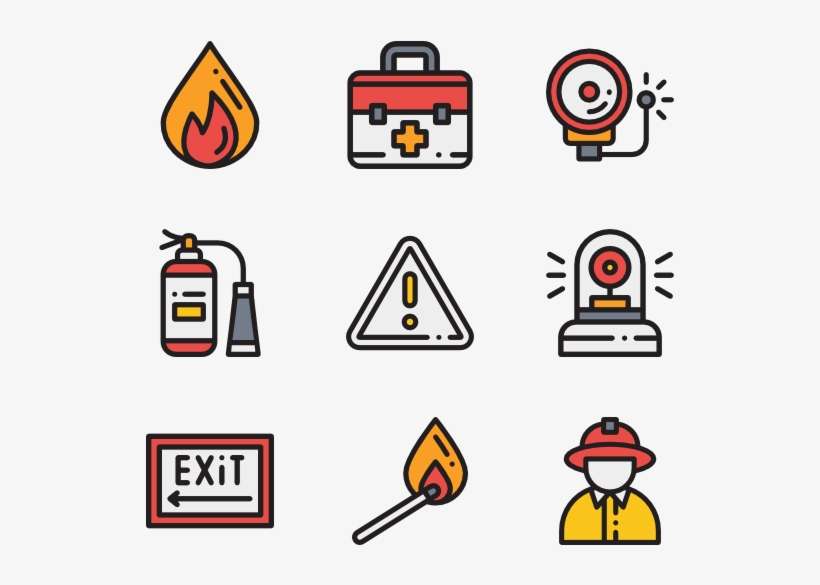 Fire Department 50 Icons - Icon Camping Color Png, transparent png download