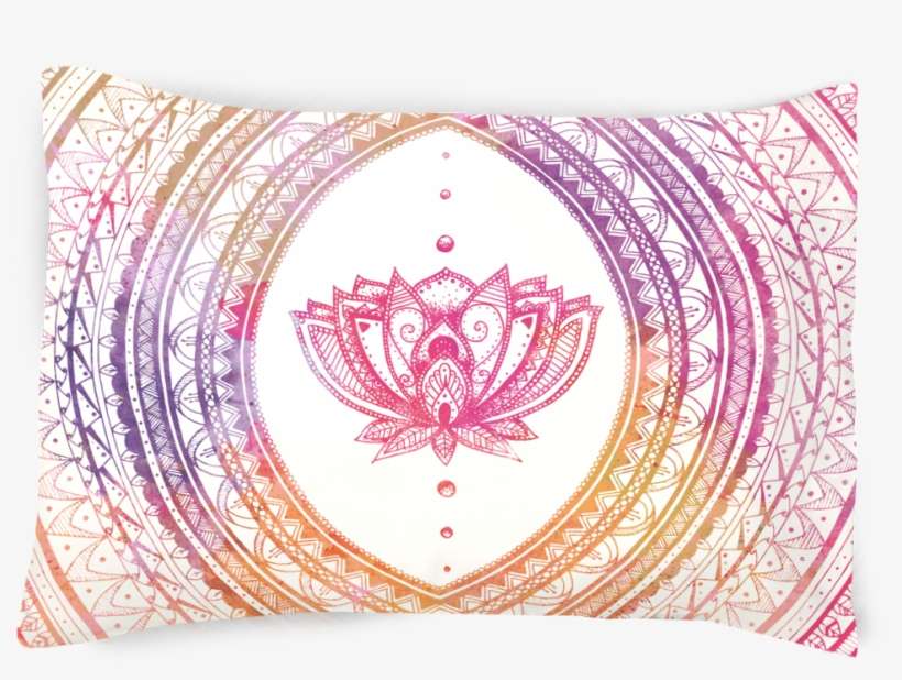 Good Vibes- Lotus Pillowcase - Cushion, transparent png download