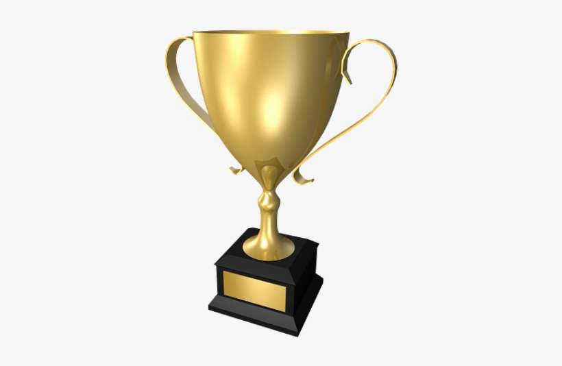 Golden Cup Trophy Png Free Download - Award Reward, transparent png download