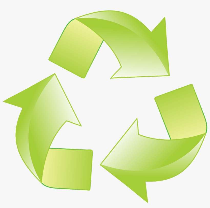 Recycling Symbol Recycling Symbol - Recycling Icon Black Background, transparent png download