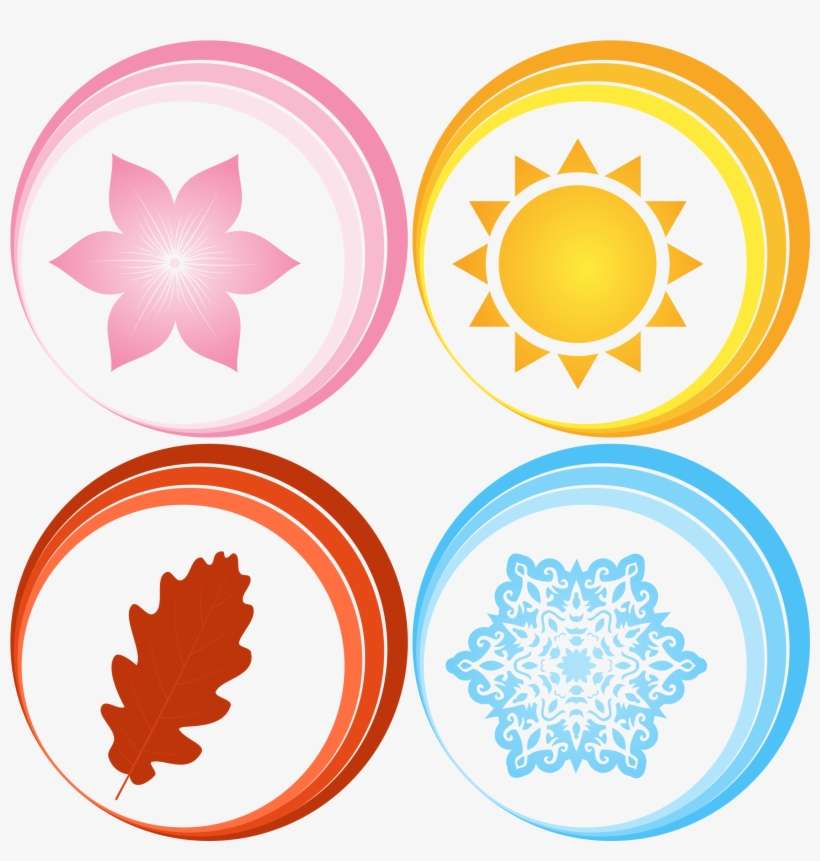 Clip Transparent Clipart Seasons Symbols Big - Four Seasons Symbols, transparent png download