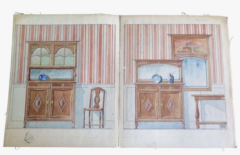 Svg Freeuse Library Antique And Gouache Rendering Study - Watercolor Painting, transparent png download