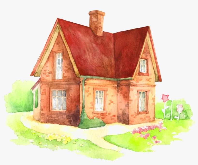 Building1 - Watercolor Painting, transparent png download