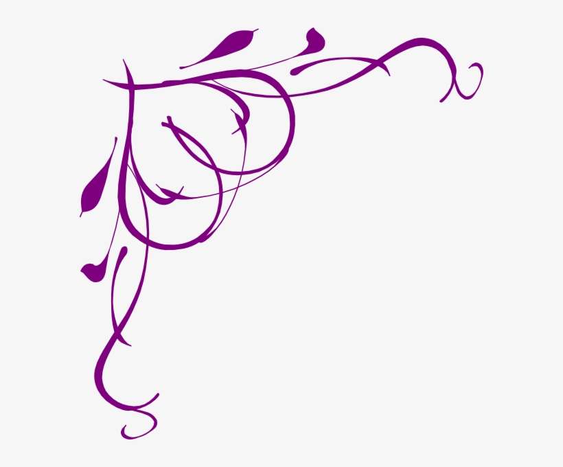 Heart Design Clipart At Getdrawings - Purple Heart Corner Border, transparent png download