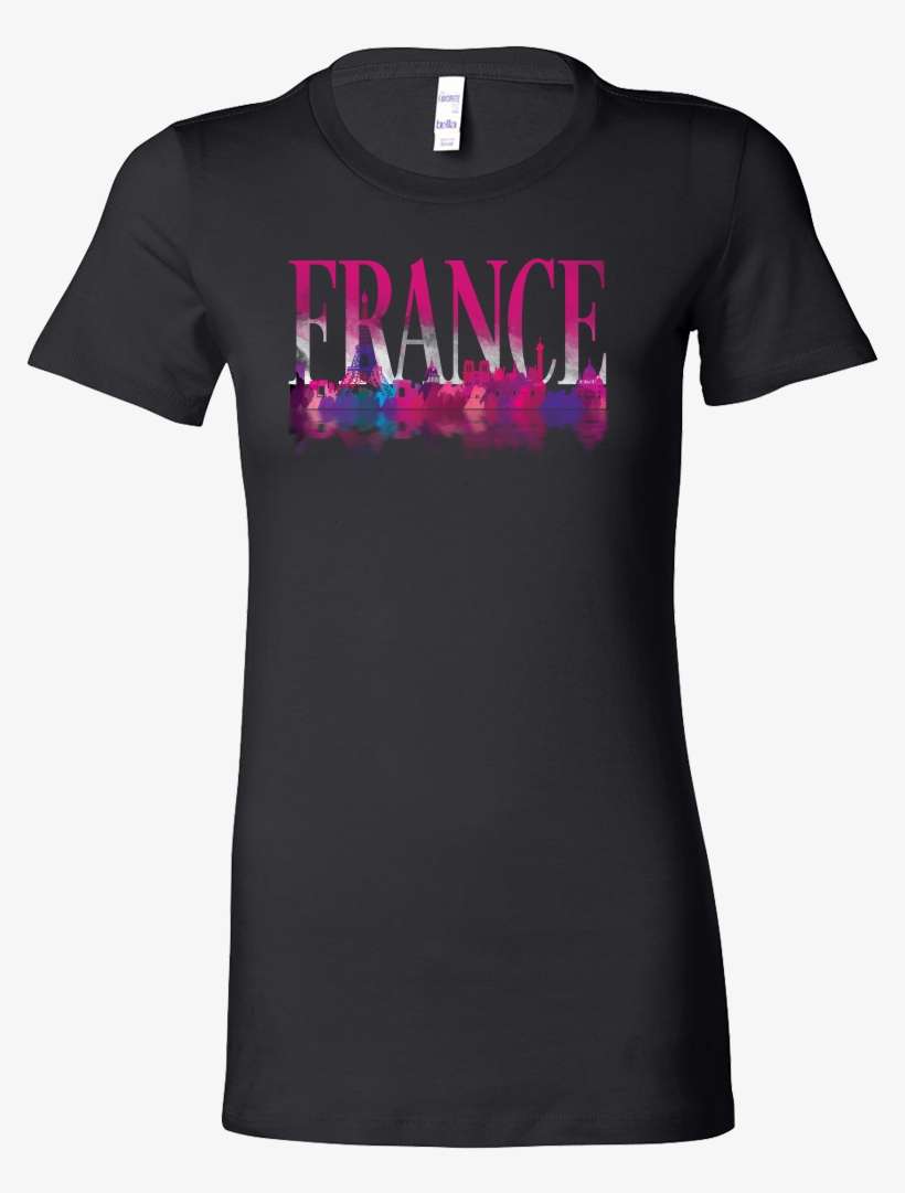 France Skyline Watercolor Horizon Sunset Love Everything - Pug Shirt - This Is My Pug Hair Shirt - Dog Lover Gift, transparent png download