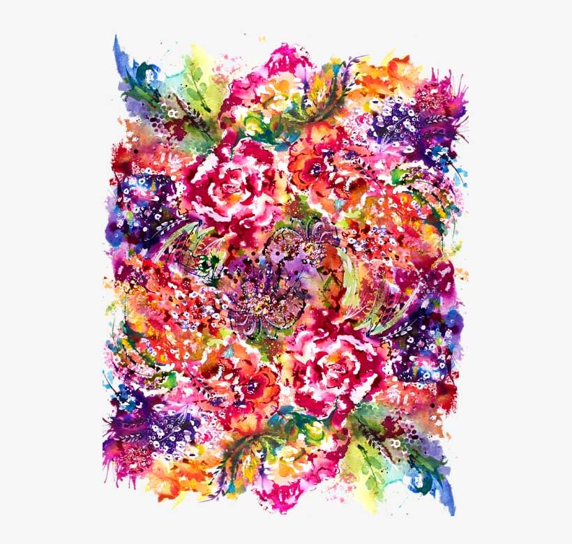 Bleed Area May Not Be Visible - Watercolor Garden, transparent png download