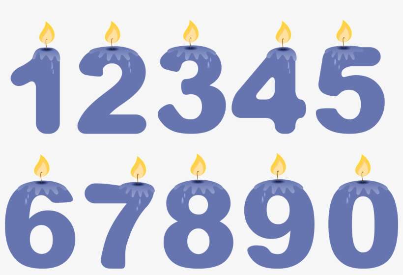 Transparent Birthday Candles Blue Jpg Stock Happy Birthday Number Png Png Image Transparent Png Free Download On Seekpng