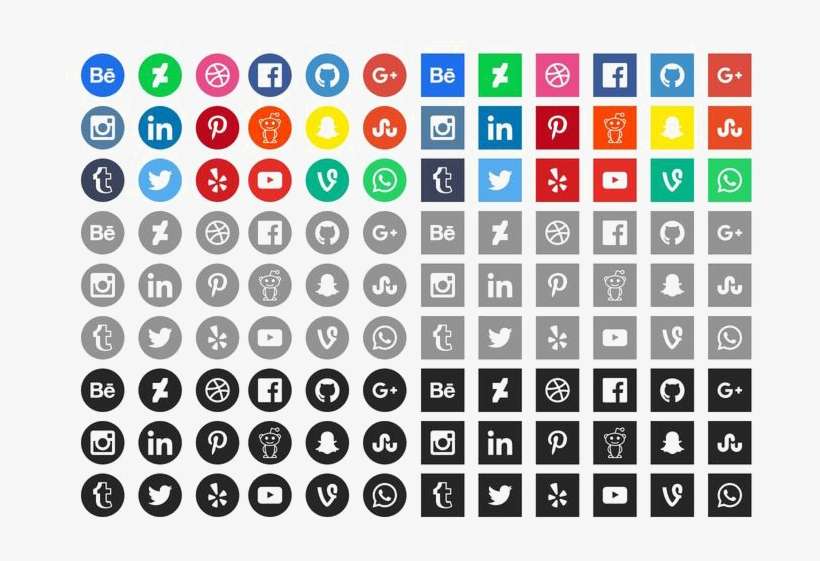 Social Icons Png Photo - Social Media Icons 2018 Free, transparent png download