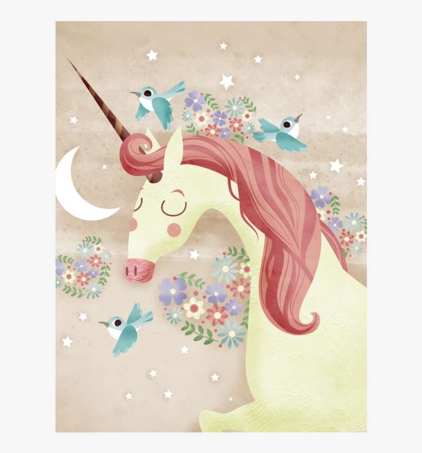 "magical Unicorn" By Valentina Belloni From Mouse Magpie - Clock, transparent png download