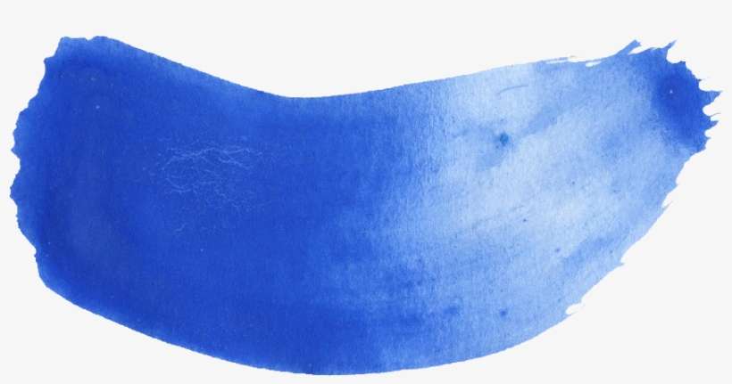 Blue Size Download 52 Blue Watercolor Brush Stroke - Leather, transparent png download