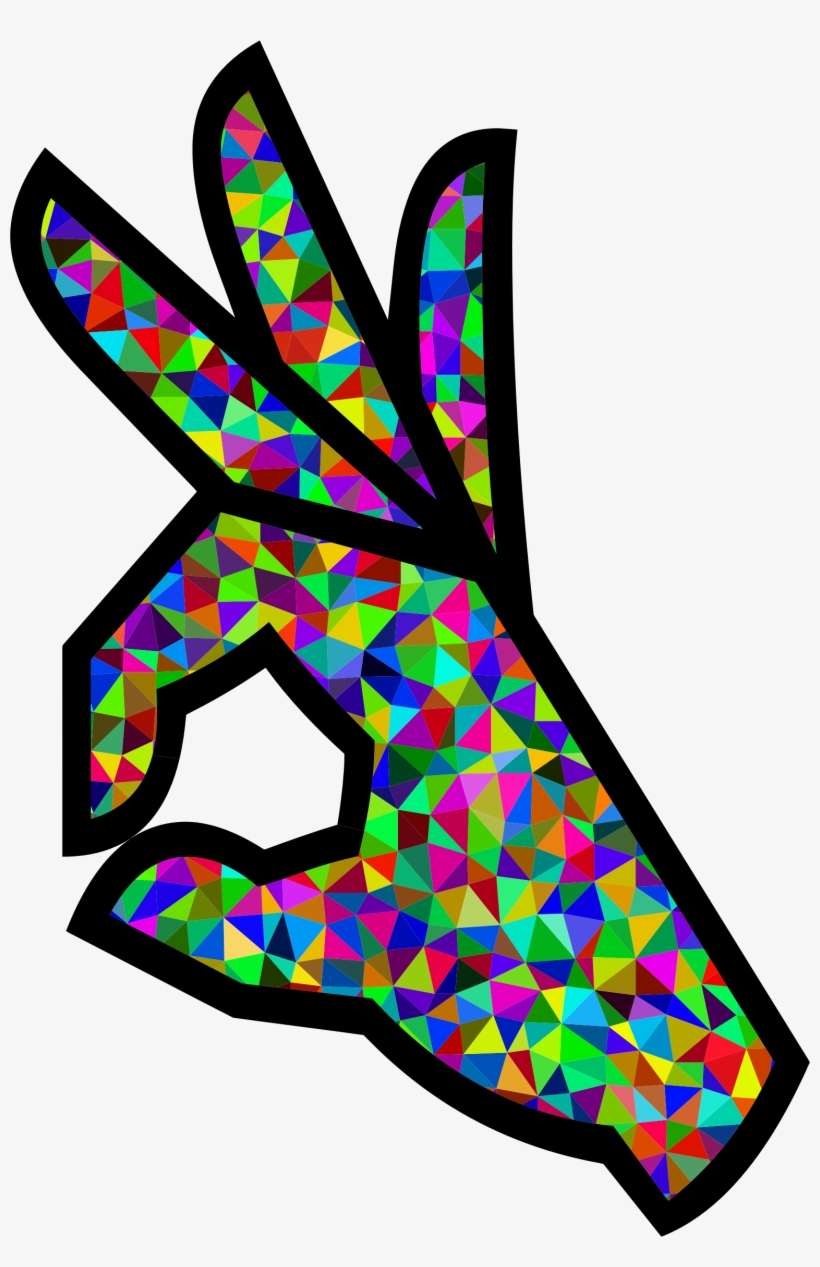 This Free Icons Png Design Of Prismatic Low Poly Ok, transparent png download