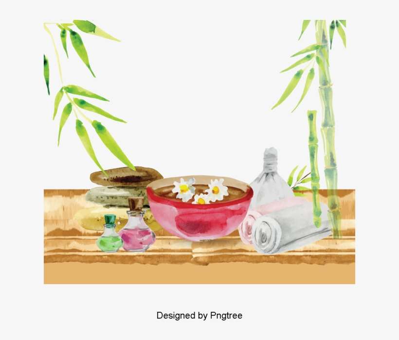 Beautiful Cartoon Watercolor Skin Care And Beauty Products, - Watercolor Painting, transparent png download