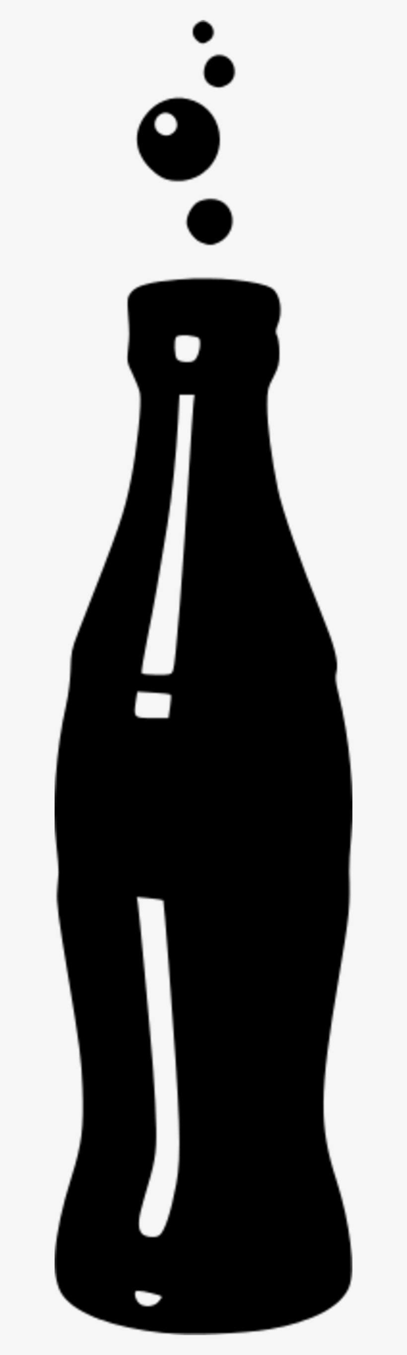 Bottle With Soda Plain Bw Shape Soda Bottle Clipart Black And White