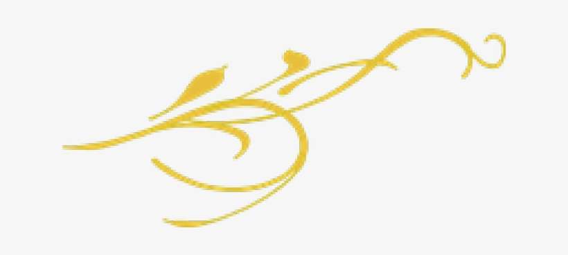 Decorative Line Gold Clipart Gold Png - Gold Flowers Clip Art, transparent png download