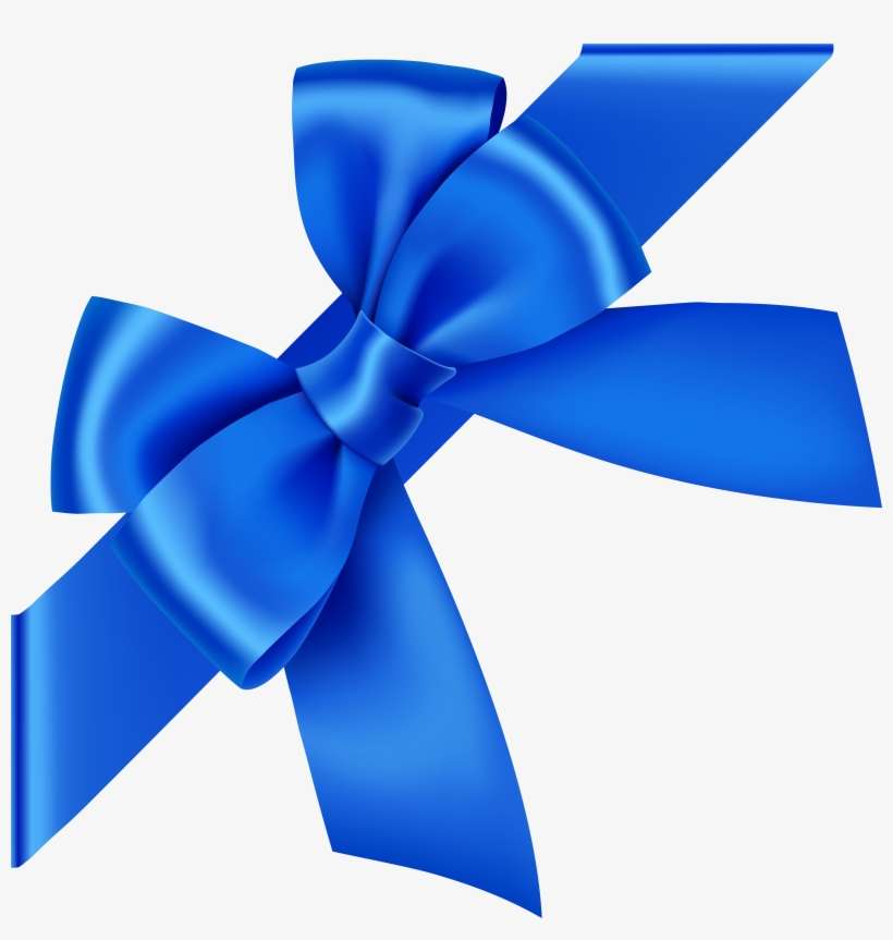 Blue Ribbon Bow Png Png Library Stock, transparent png download