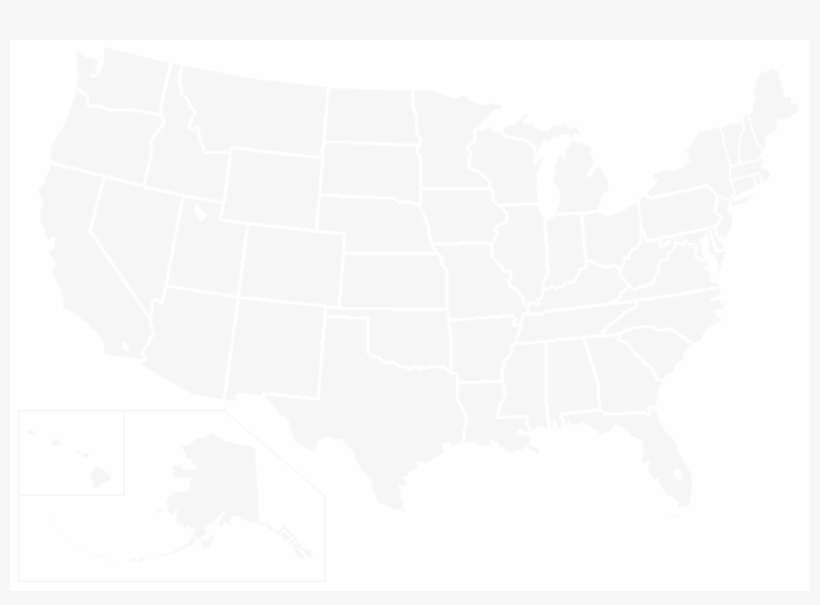 Blankmap Usa States Cover Lines - Map Of Usa Black, transparent png download