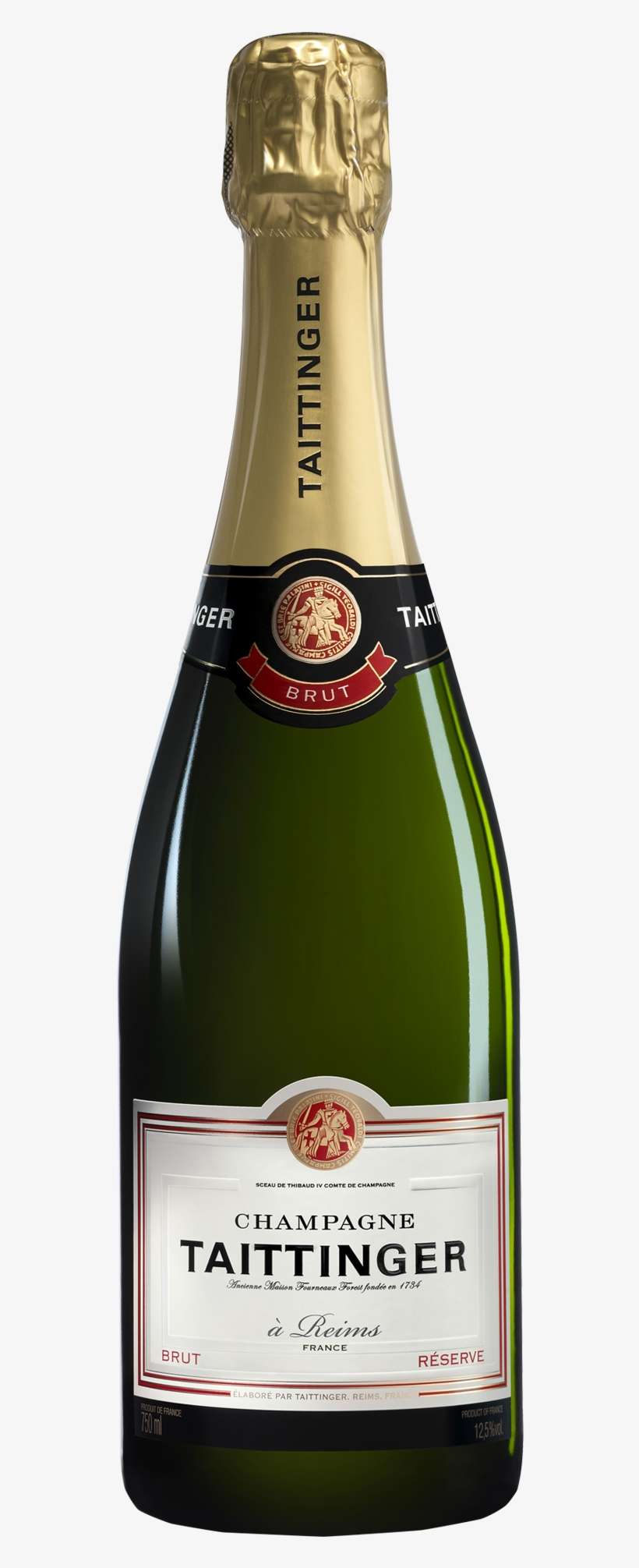 Taittinger Brut Réserve Champagne Nv - Taittinger Brut Reserve Nv, transparent png download