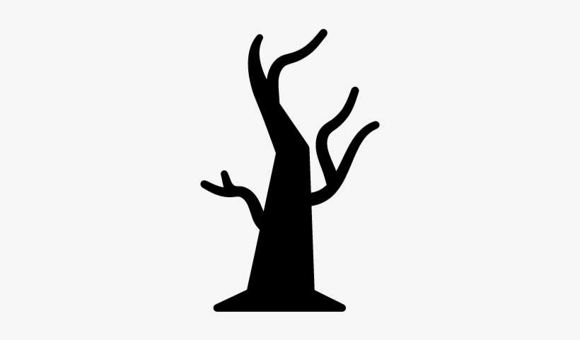 Halloween Dead Tree Vector - Dry Tree Icon, transparent png download