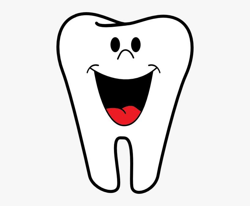 Smiling Tooth Clip Art At Clker - Tooth Clipart, transparent png download