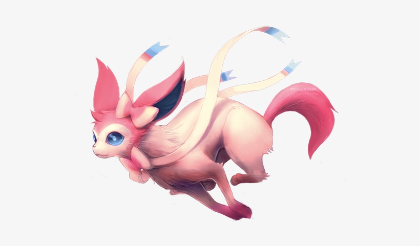 Playing With Fairies - Sylveon Running, transparent png download
