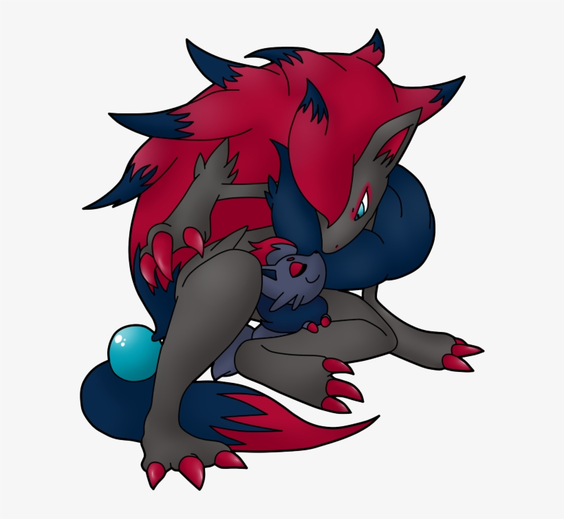Pokémon Go Pokémon Art Academy Red Fictional Character - Zoroark And Zorua Cute, transparent png download