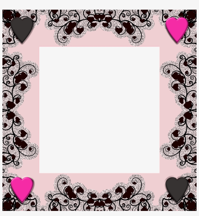 Frame,photo - Herz-spitze Und Blumen-acrylwand-uhr Quadratische Wanduhr, transparent png download