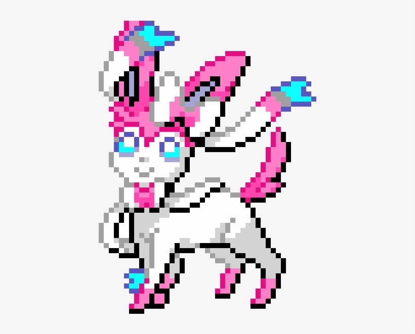 Sylveon - Pixel Art Pokemon Sylveon, transparent png download