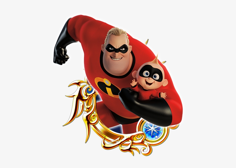 Kingdom Hearts Union Χ[cross] Collaboration Event Features - Mr Incredible And Jack Jack, transparent png download