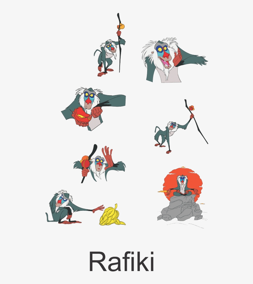 Rafiki Vector - Lion King Rafiki Round Ornament, transparent png download