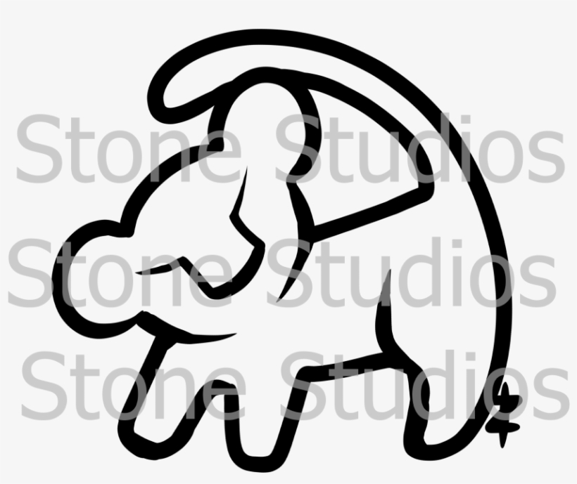 Simba Tree Drawing Decals - Simba Drawing On Tree, transparent png download