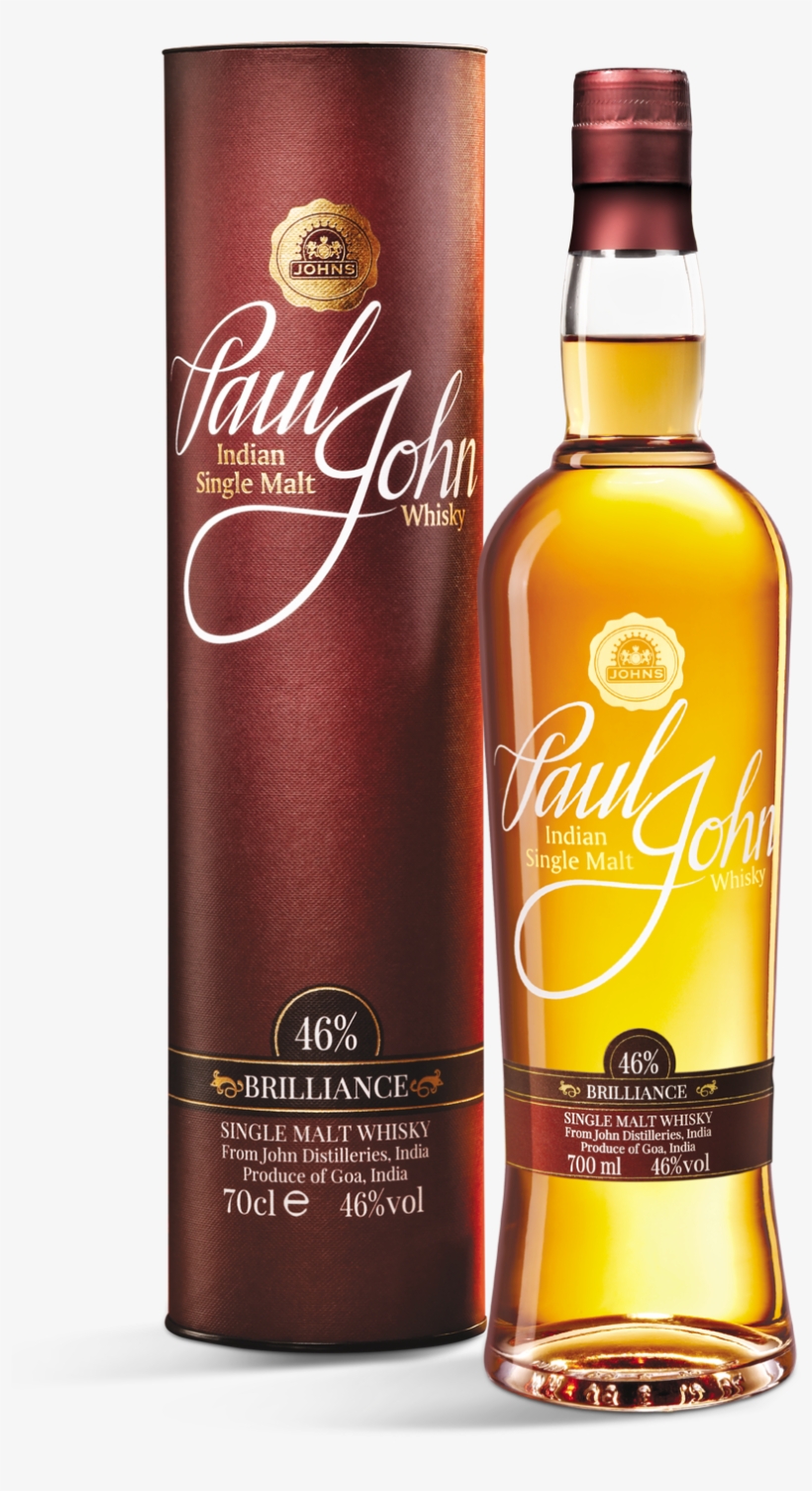 Brilliance Single Malt Whisky From Paul John - Paul John Brilliance Indian Single Malt, transparent png download