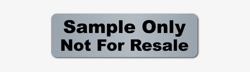 "sample Only, Not For Resale" Matte Silver Stickers - Make Nursery Question Paper, transparent png download