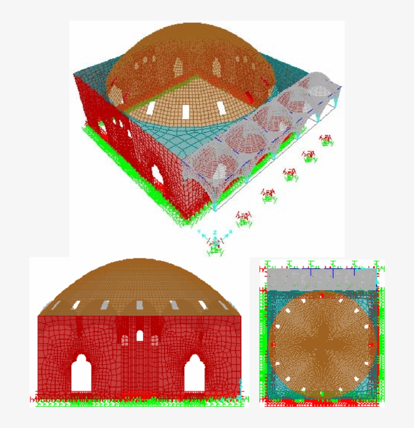Finite Element Model Of Kaya Çelebi Mosque - Finite Element Method, transparent png download