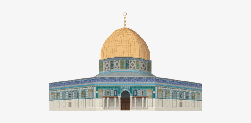 Islam Drawing Mosque Image Black And White - Dome Of The Rock, transparent png download