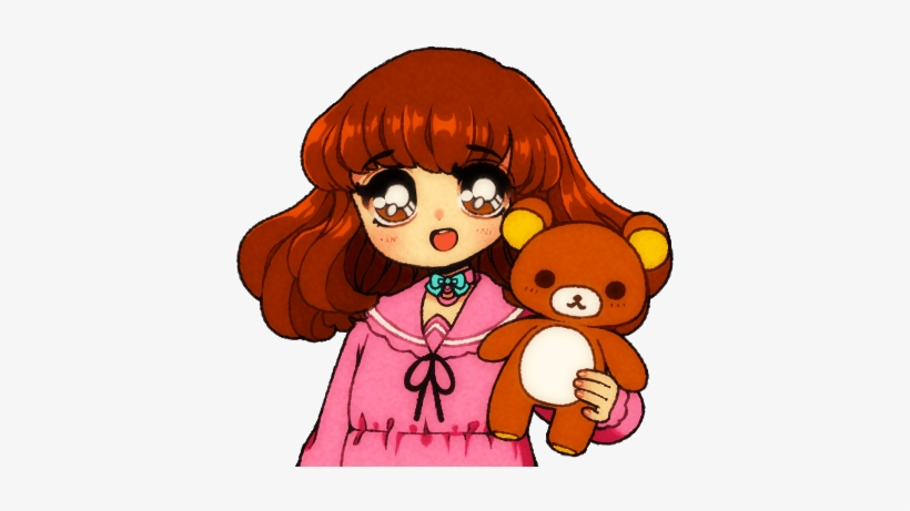 Momoiro Market Mascot Girl With Rilakkuma Bear - Bear, transparent png download