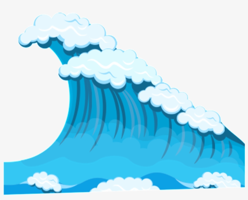 Hand-painted Sea Wave Material - Portable Network Graphics, transparent png download