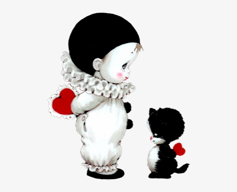 Cute Mime And Cute Kitten With Hearts Png Picture, transparent png download
