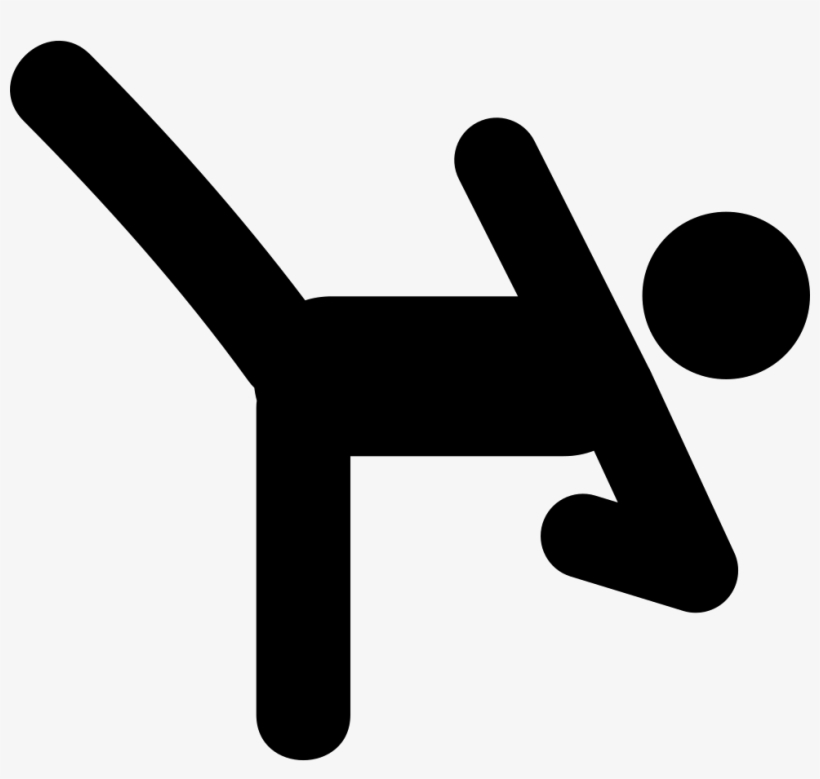 Man Practicing Martial Arts - Sign, transparent png download