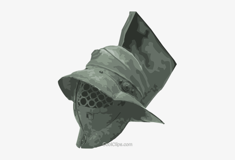 Roman Gladiator Helmet Royalty Free Vector Clip Art - Manta Ray, transparent png download