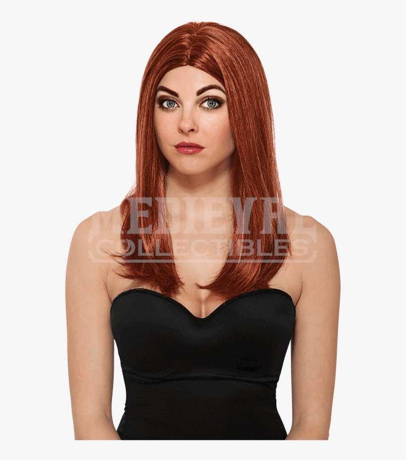 Adult Black Widow Winter Soldier Wig - Black Widow Women's Costume Wig, transparent png download